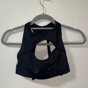 Savage X Fenty sport Black Sports Bra medium open neck athletic top 6081